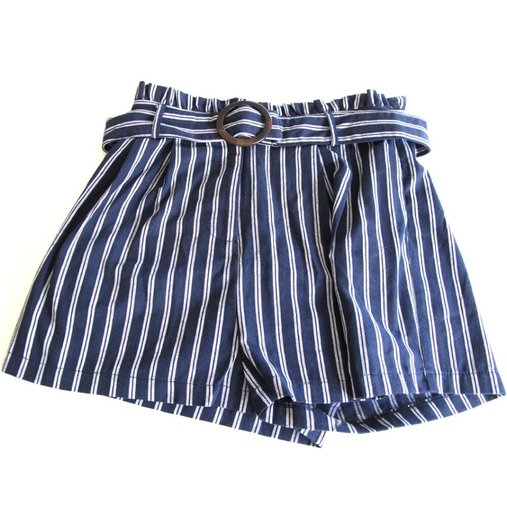 🆕 FLYING TOMATO Women SHORTS size SMALL color BLUE with striped pattern Casual